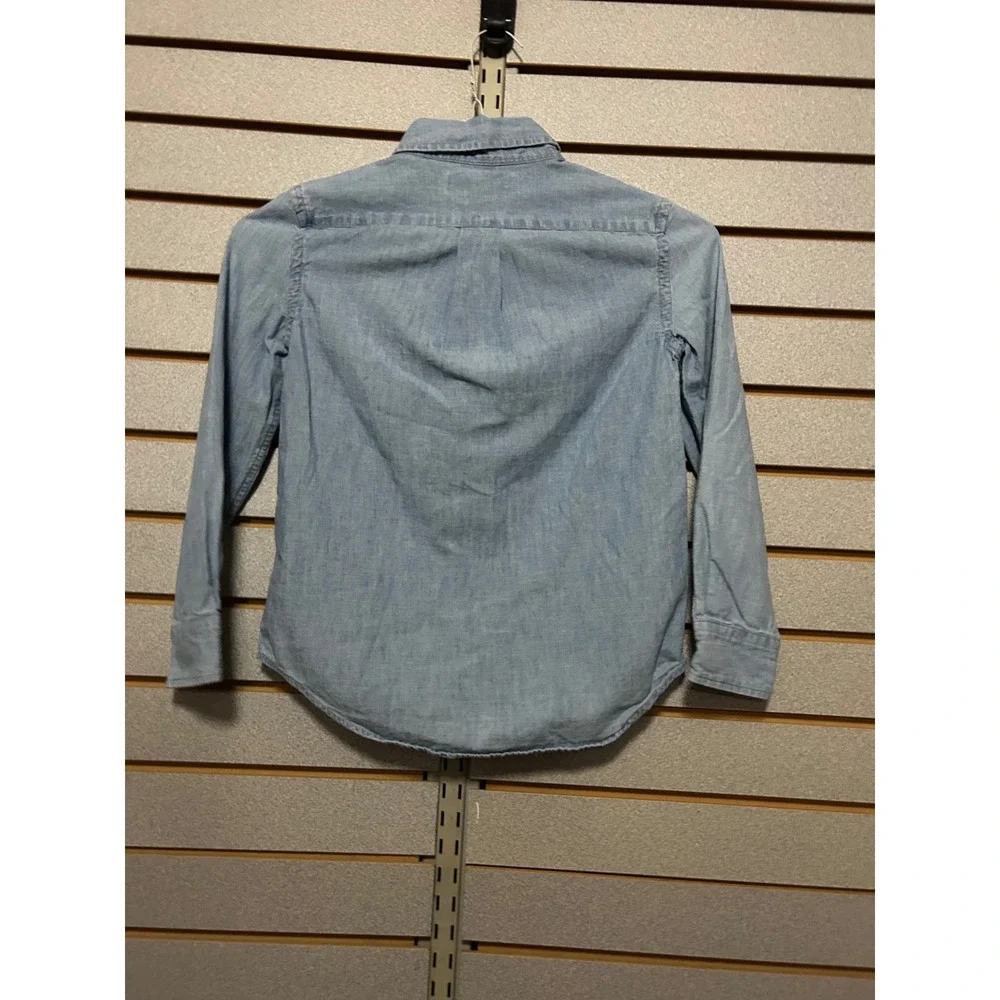Ralph Lauren Kids Light Blue Cotton Chambray Button Down Shirt Size 8 S/P